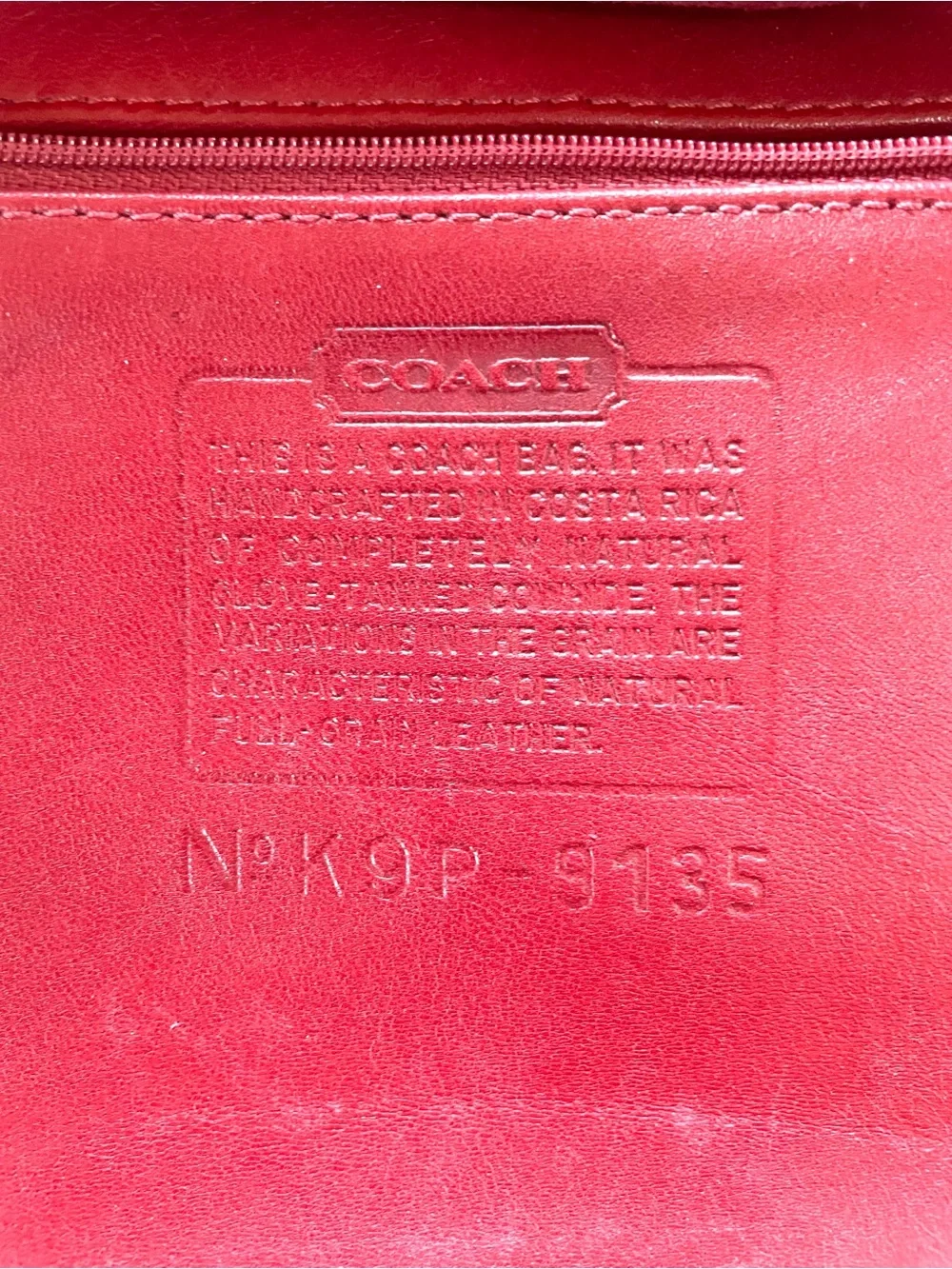 Vintage Coach Legacy Slim Hippie Flap, Red Leather Excellent Condition